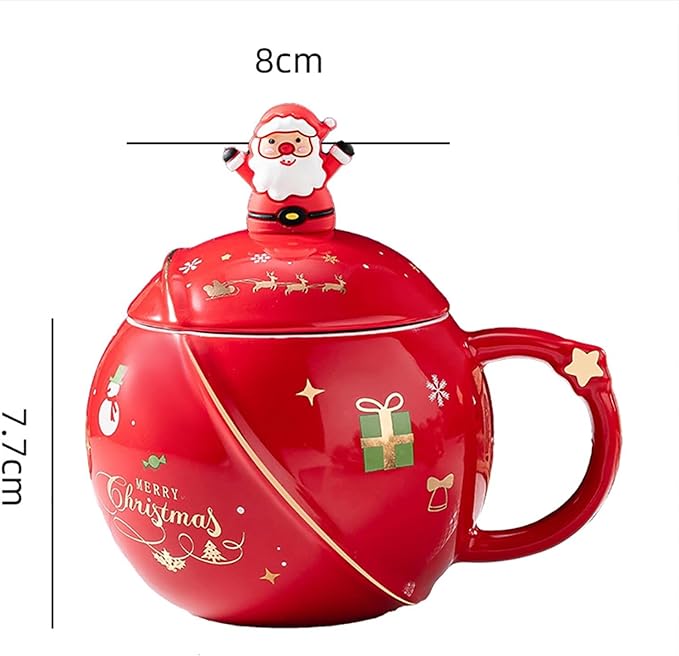 Weihnachtstasse mit Deckel