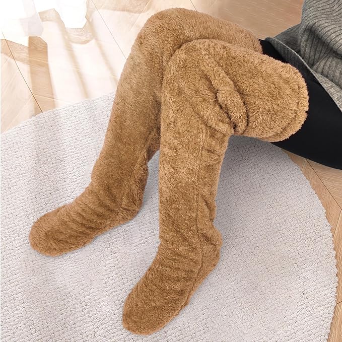 Snuggy Socks | Plüsch Overknee Socken - Teddy Style