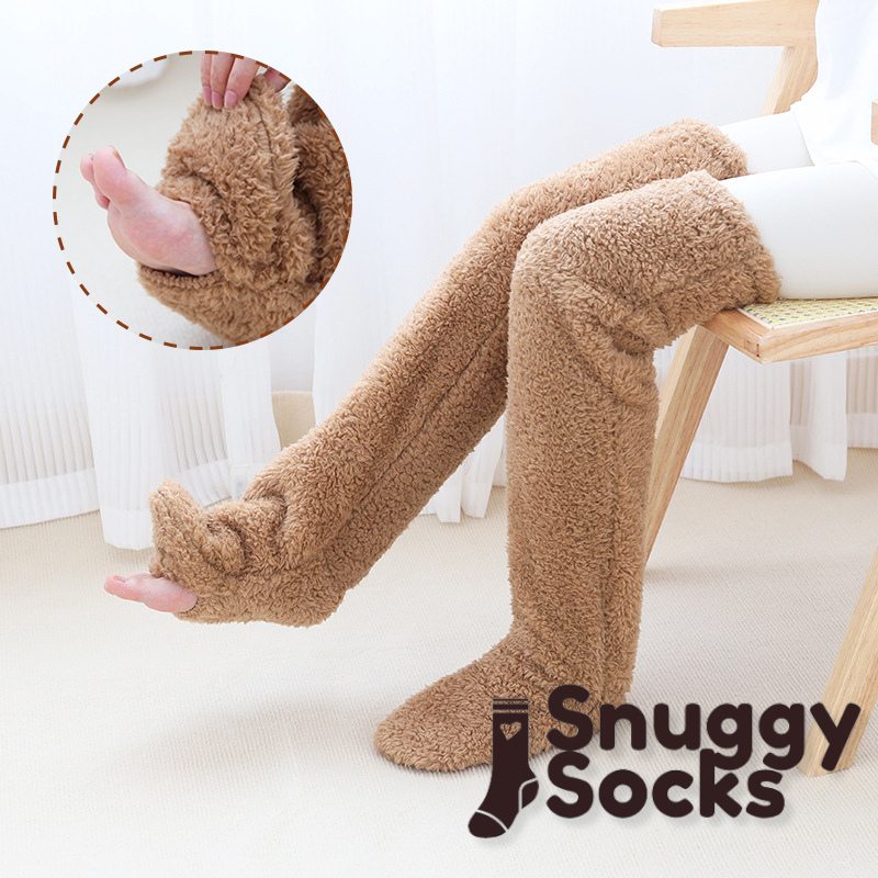 Snuggy Socks | Plüsch Overknee Socken - Teddy Style – Marness Shop