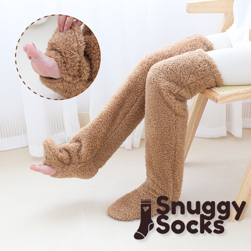 Snuggy Socks | Plüsch Overknee Socken - Teddy Style