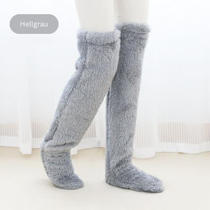 Snuggy Socks | Plüsch Overknee Socken - Teddy Style