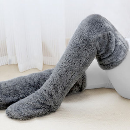 Snuggy Socks | Plüsch Overknee Socken - Teddy Style
