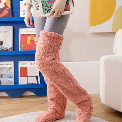 Snuggy Socks | Plüsch Overknee Socken - Teddy Style